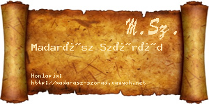 Madarász Szórád névjegykártya